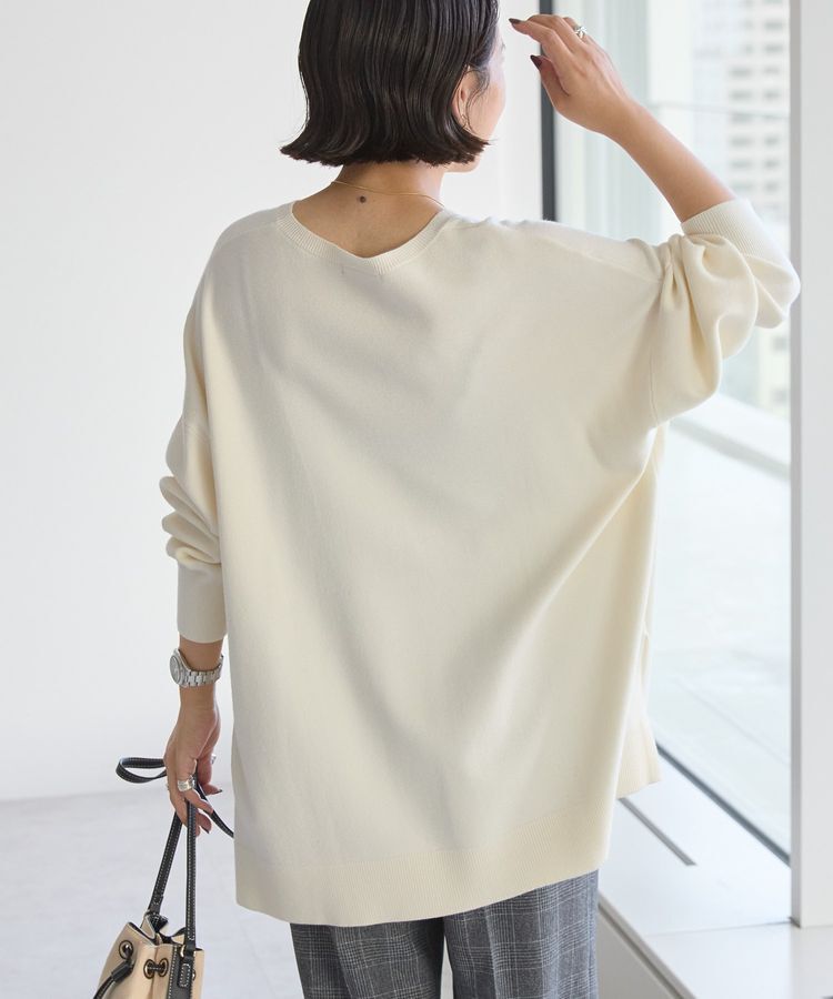 AMERICAN HOLIC「バイパチロングニットプルオーバー/チュニック＜静電気軽減＞」|ニット・セーター|