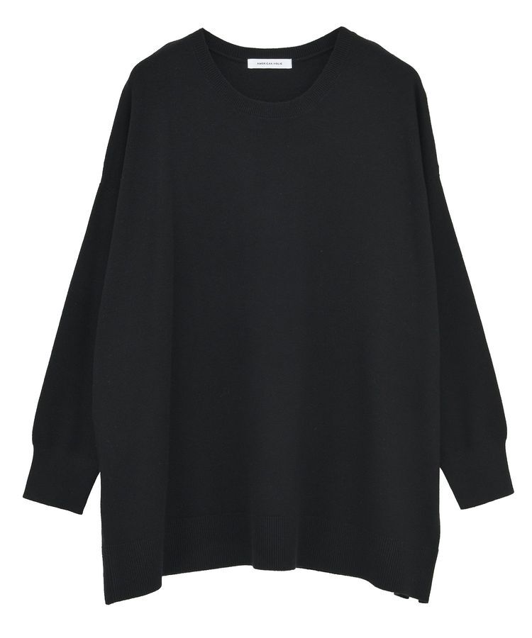 AMERICAN HOLIC「バイパチロングニットプルオーバー/チュニック＜静電気軽減＞」|ニット・セーター|