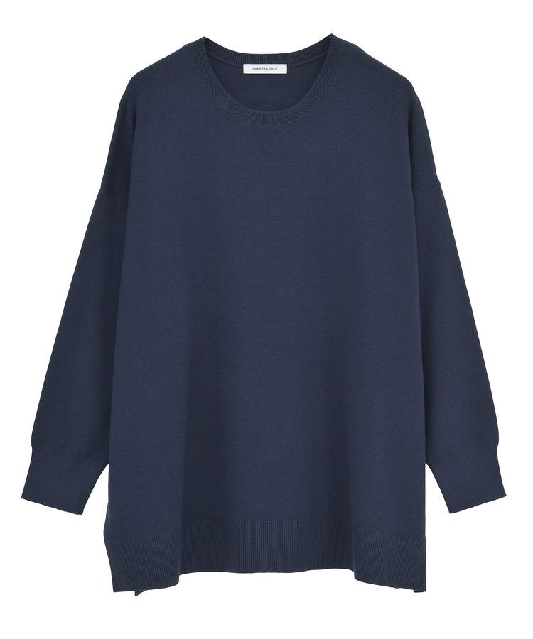 AMERICAN HOLIC「バイパチロングニットプルオーバー/チュニック＜静電気軽減＞」|ニット・セーター|