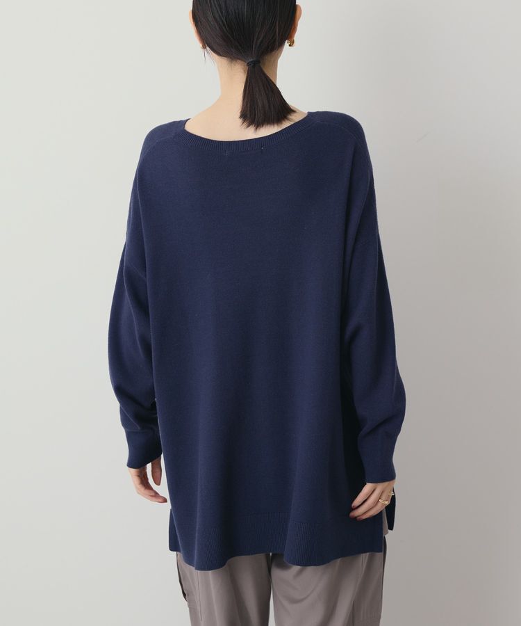 AMERICAN HOLIC「バイパチロングニットプルオーバー/チュニック＜静電気軽減＞」|ニット・セーター|