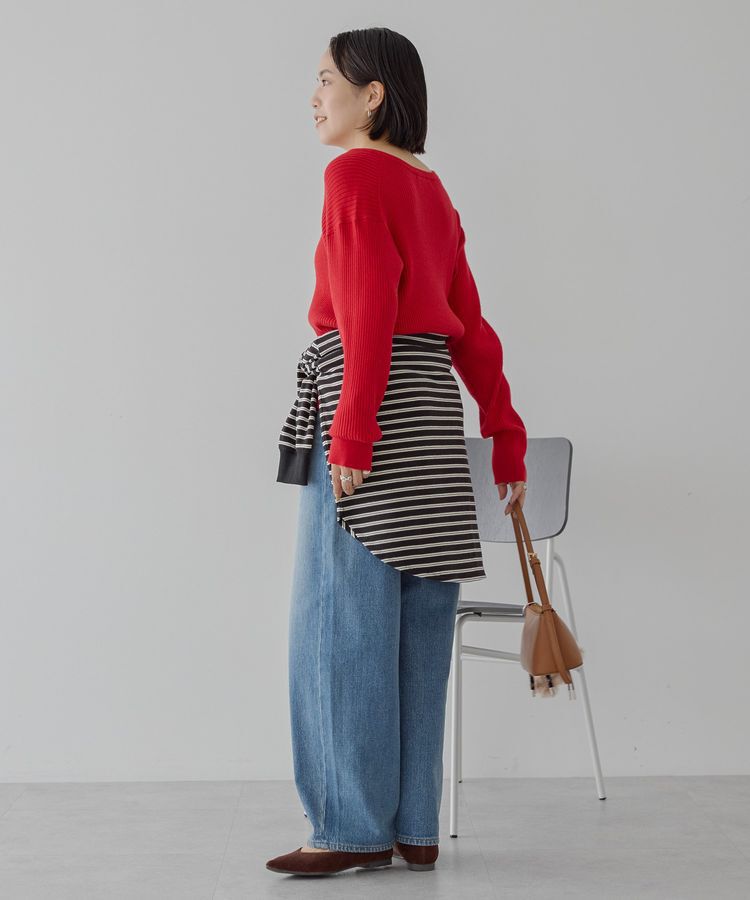 AMERICAN HOLIC「バイパチヘンリーネックリブニットプルオーバー＜静電気軽減＞」|ニット・セーター|