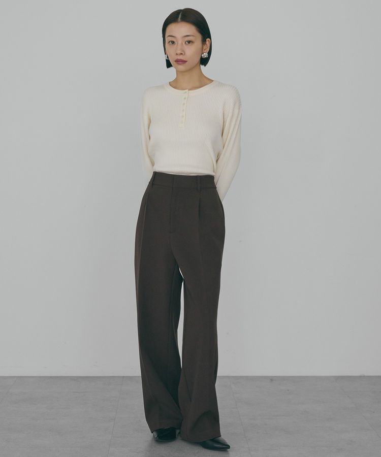 AMERICAN HOLIC「バイパチヘンリーネックリブニットプルオーバー＜静電気軽減＞」|ニット・セーター|