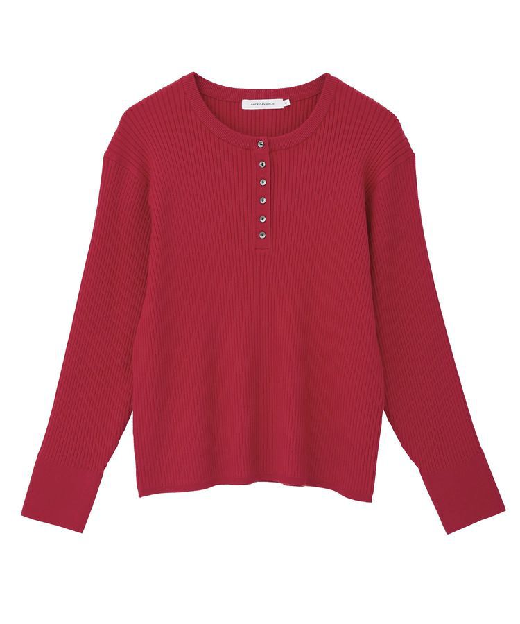 AMERICAN HOLIC「バイパチヘンリーネックリブニットプルオーバー＜静電気軽減＞」|ニット・セーター|