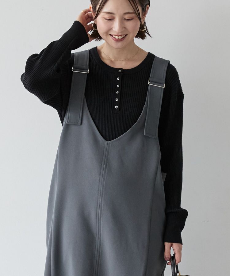 AMERICAN HOLIC「バイパチヘンリーネックリブニットプルオーバー＜静電気軽減＞」|ニット・セーター|