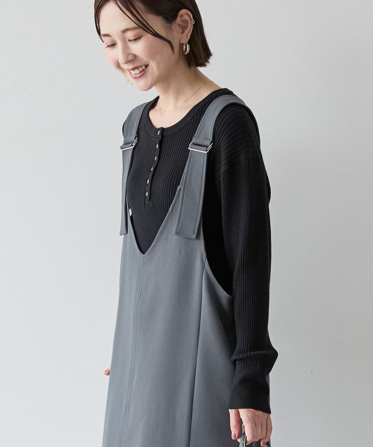 AMERICAN HOLIC「バイパチヘンリーネックリブニットプルオーバー＜静電気軽減＞」|ニット・セーター|