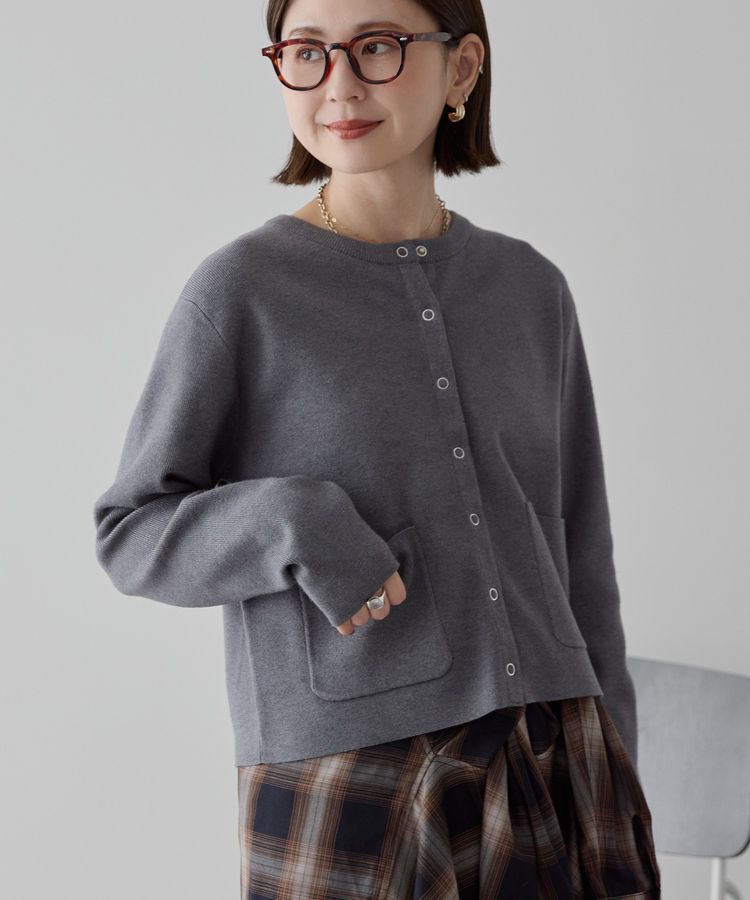 AMERICAN HOLIC「バイパチリングドットニットカーディガン＜静電気軽減＞」|カーディガン|