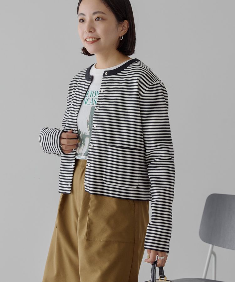 AMERICAN HOLIC「バイパチリングドットニットカーディガン＜静電気軽減＞」|カーディガン|