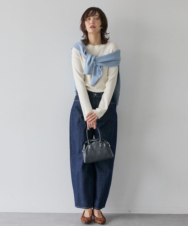 AMERICAN HOLIC「バイパチリブモックネックニットプルオーバー＜静電気軽減＞」|ニット・セーター|