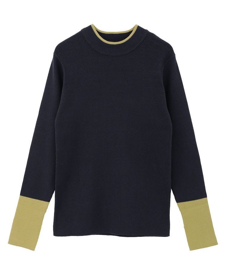 AMERICAN HOLIC「バイパチリブモックネックニットプルオーバー＜静電気軽減＞」|ニット・セーター|