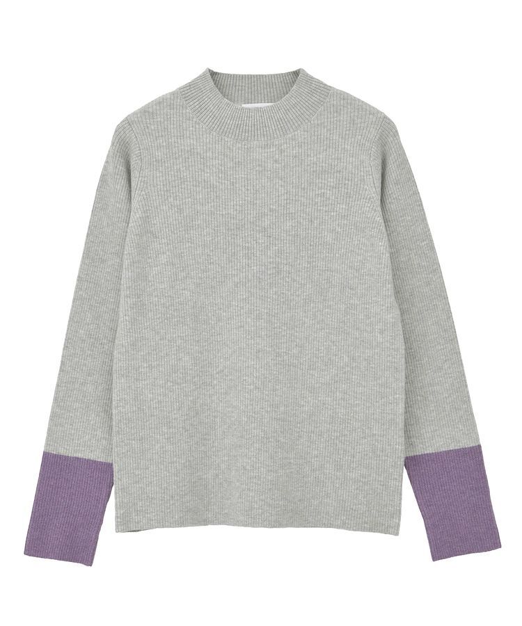 AMERICAN HOLIC「バイパチ袖配色リブプルオーバー＜静電気軽減＞」|ニット・セーター|