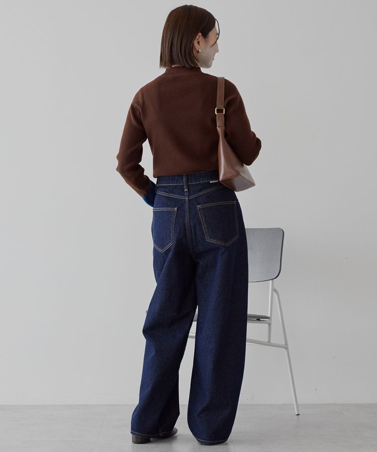 AMERICAN HOLIC「バイパチ袖配色リブプルオーバー＜静電気軽減＞」|ニット・セーター|