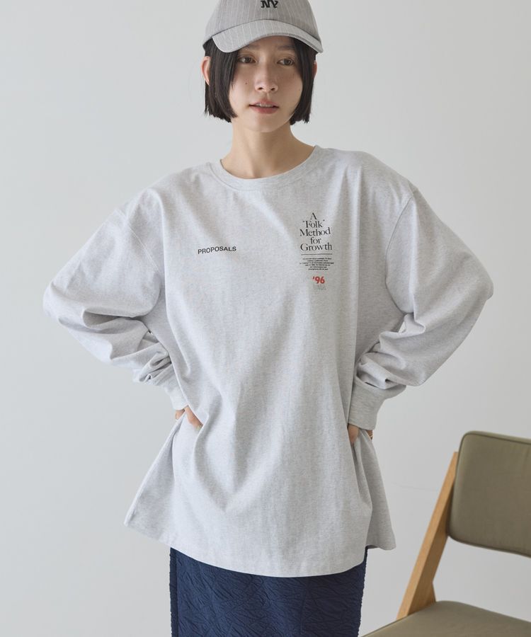 AMERICAN HOLIC「BACK PHOTOプリントロンT」|Tシャツ・カットソー|Light Gray Mixture