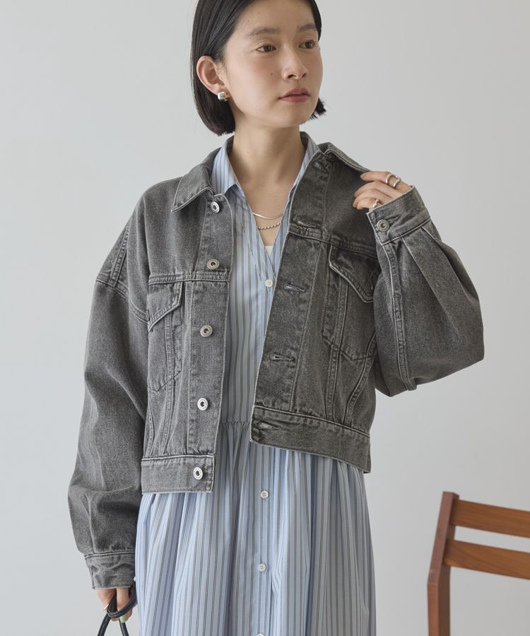 AMERICAN HOLIC「ショート丈デニムジャケット」|テーラードジャケット|