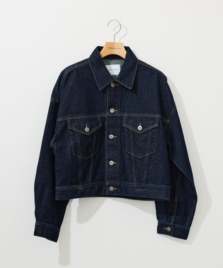 AMERICAN HOLIC「ショート丈デニムジャケット」|テーラードジャケット|