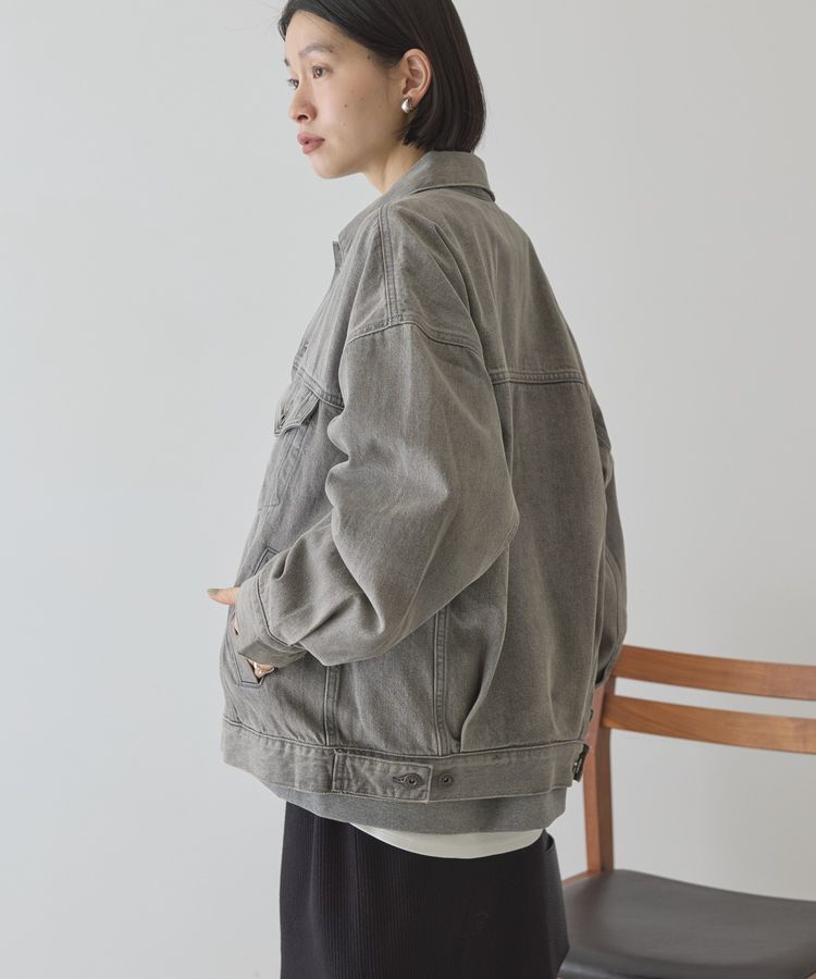 AMERICAN HOLIC「ロング丈デニムジャケット」|テーラードジャケット|