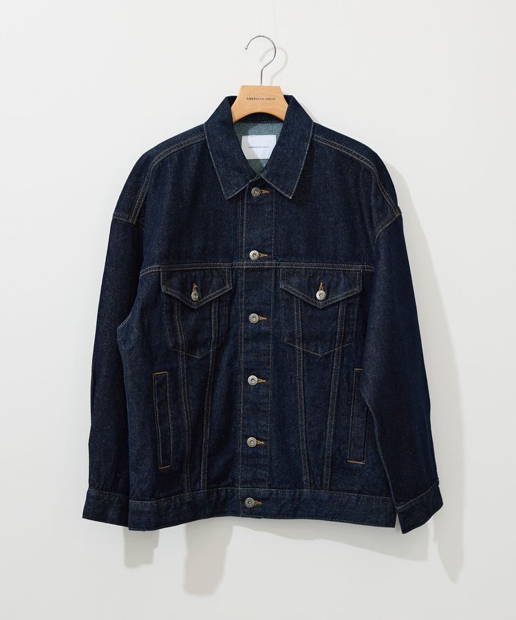 AMERICAN HOLIC「ロング丈デニムジャケット」|テーラードジャケット|