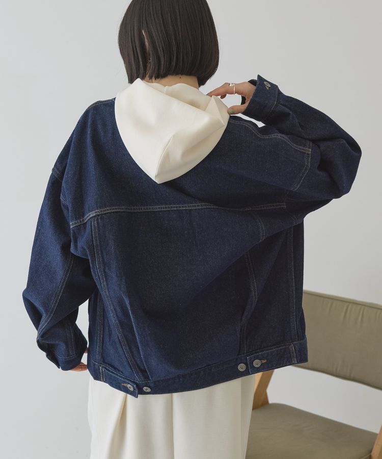 AMERICAN HOLIC「ロング丈デニムジャケット」|テーラードジャケット|