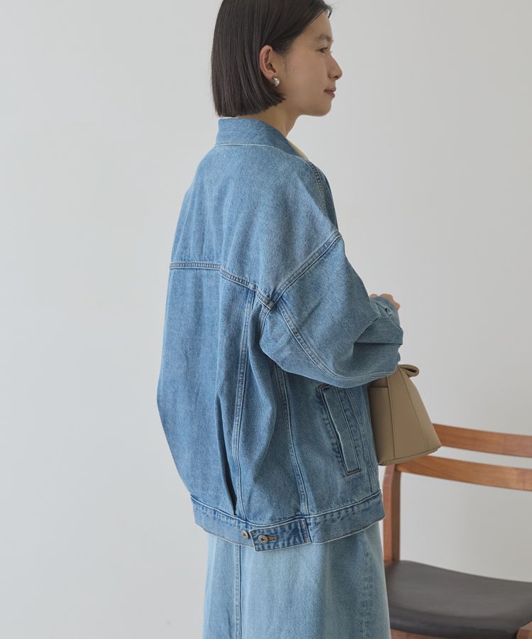 AMERICAN HOLIC「ロング丈デニムジャケット」|テーラードジャケット|