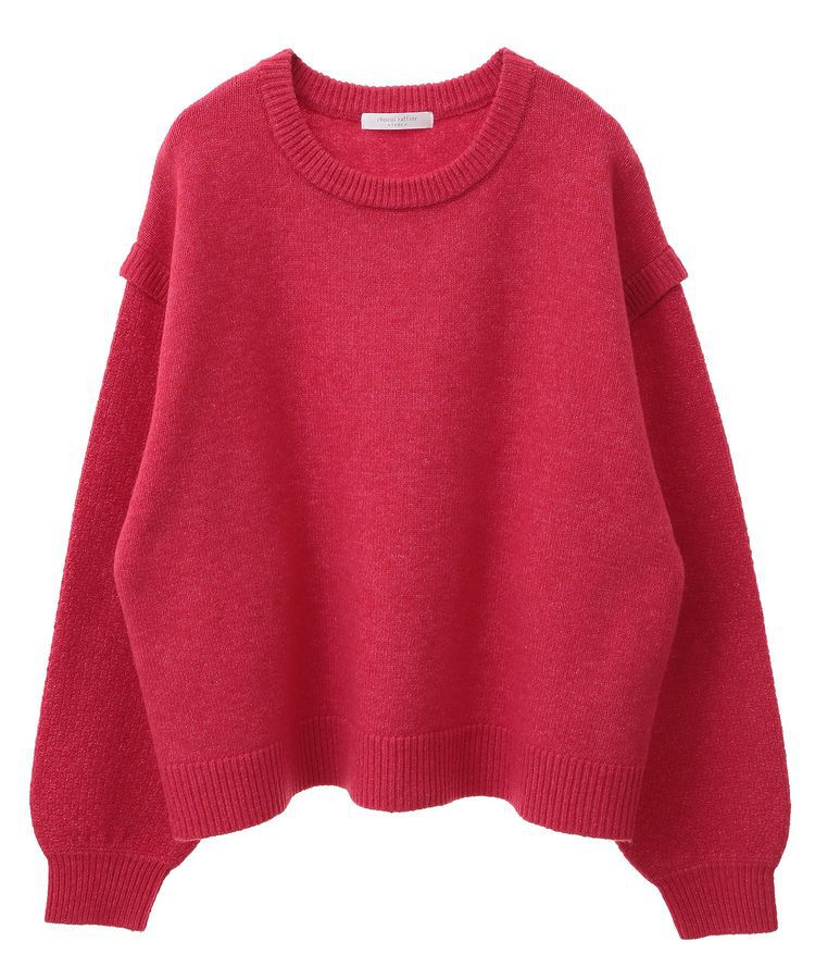 Green Parks「袖かのこニットプルオーバー」|ニット・セーター|