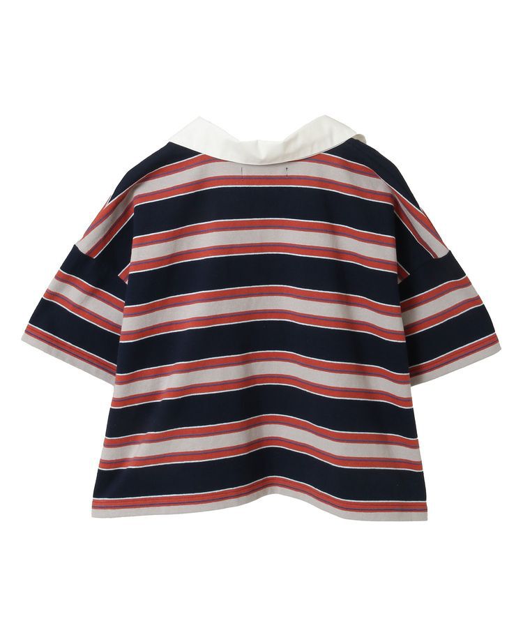 AnriettMusee「エムブレム刺繍ショートボーダーカットソー」|Tシャツ・カットソー|