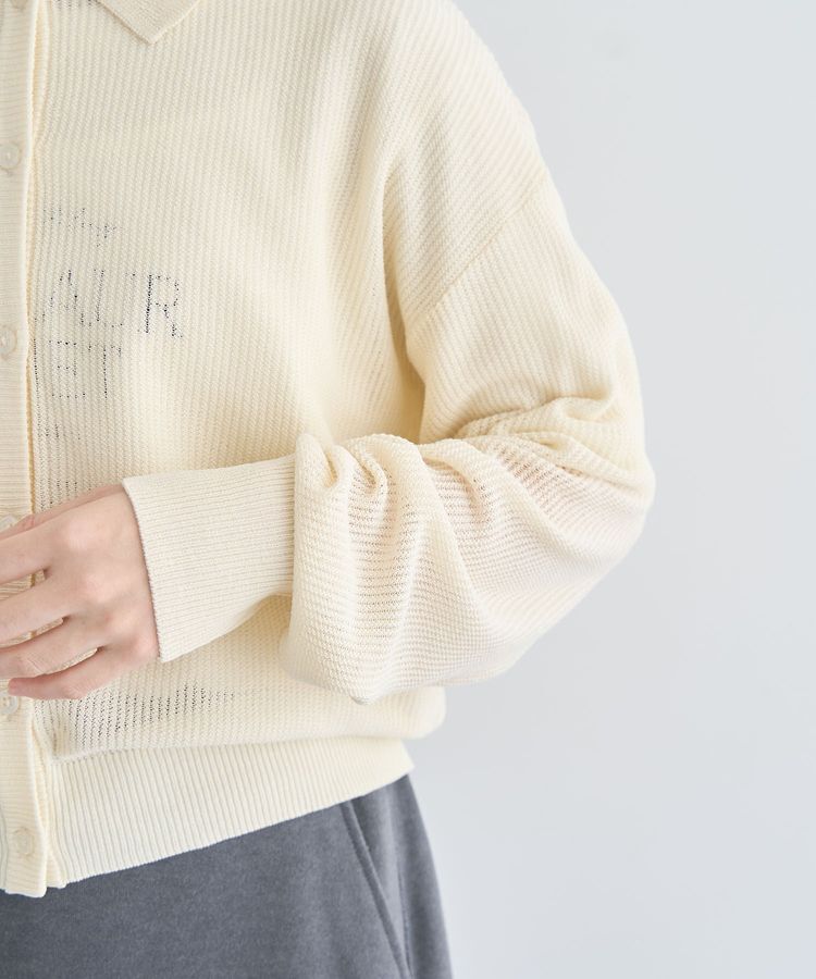 Green Parks「衿つきメッシュニットプルオーバー」|ニット・セーター|