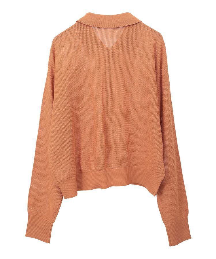 Green Parks「衿つきメッシュニットプルオーバー」|ニット・セーター|