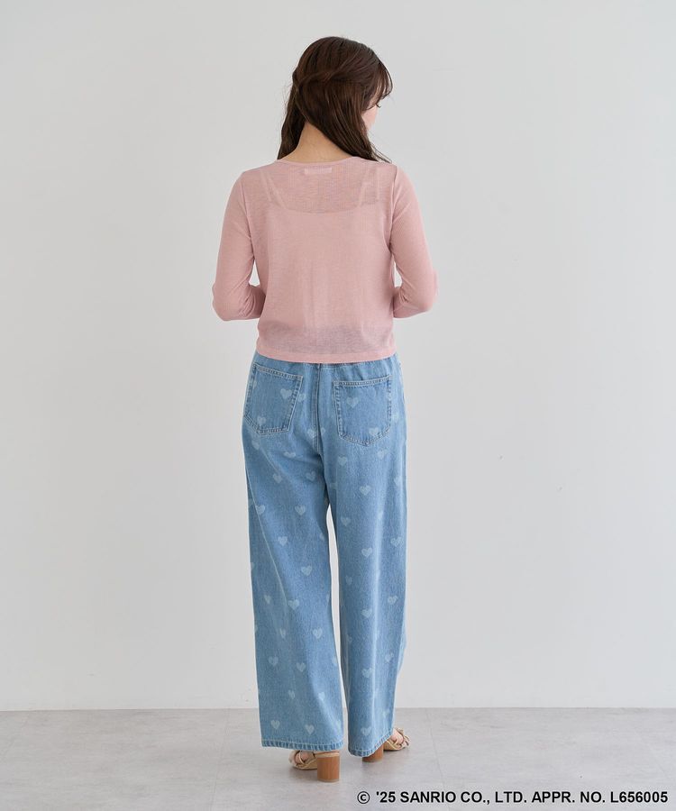 Green Parks「チャーミーキティ/フロントギャザーシアーカーディガン」|カーディガン|