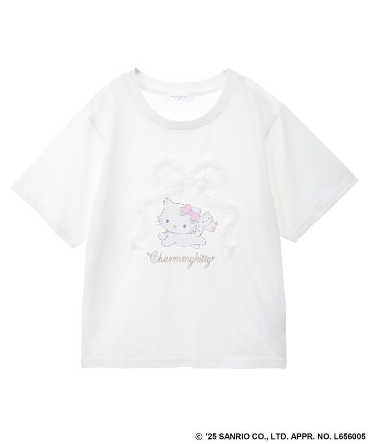 Green Parks「チャーミーキティ/レースリボンプリントTシャツ」|Tシャツ・カットソー|