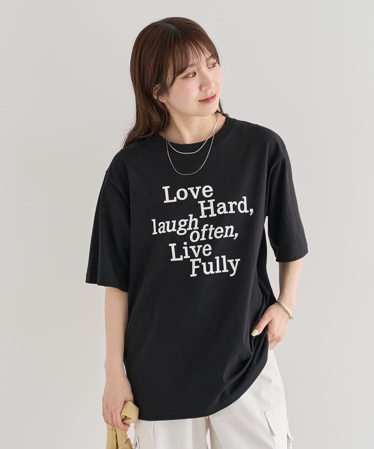 Green Parks「・ELENCARE DUE ロゴpt 6分袖TEE」|Tシャツ・カットソー|Black