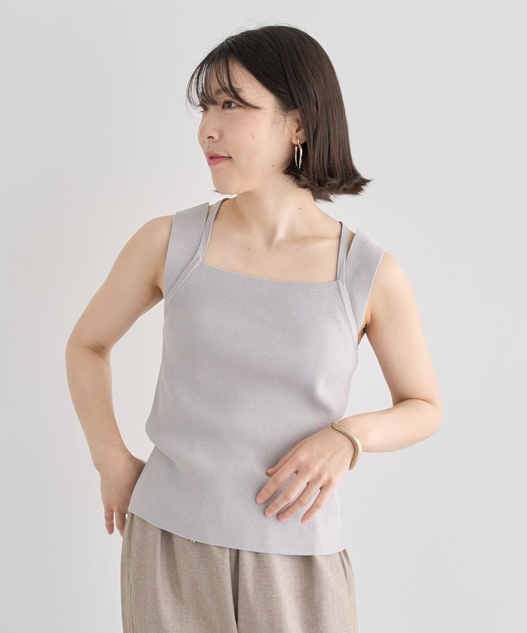 Green Parks「2WAYニットタンクトップ」|インナー|Gray