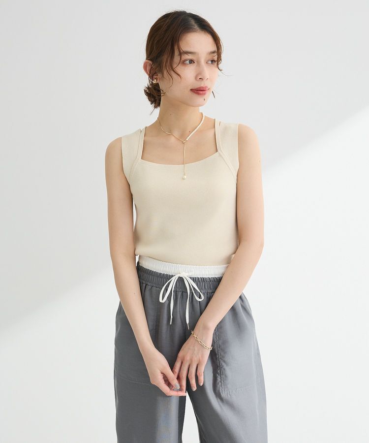 Green Parks「2WAYニットタンクトップ」|インナー|