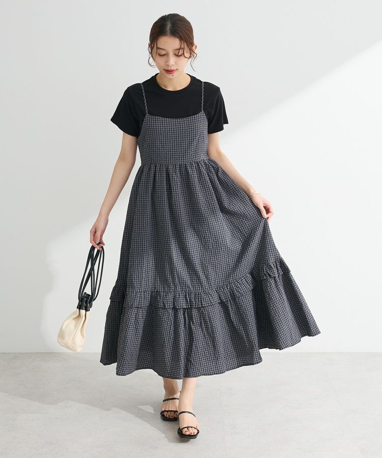 Green Parks「・ELENCARE DUE ギンガムキャミワンピース」|ワンピース|