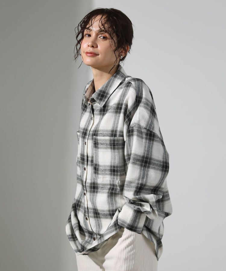 Green Parks「・ELENCARE DUE 2wayチェックビックシャツ」|チュニック|