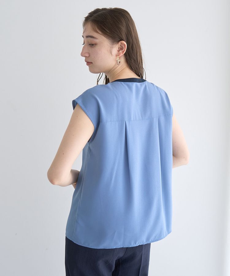 YECCA VECCA「配色タックデザインブラウス」|シャツ・ブラウス|