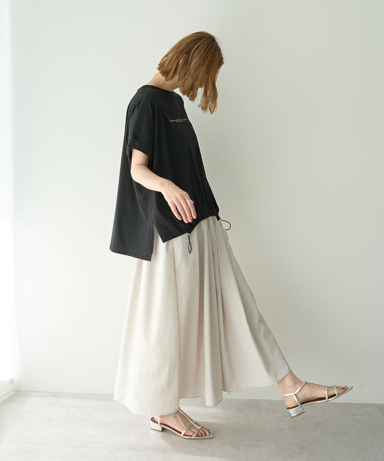 YECCA VECCA「裾ドロストデザインロゴTee」|Tシャツ・カットソー|