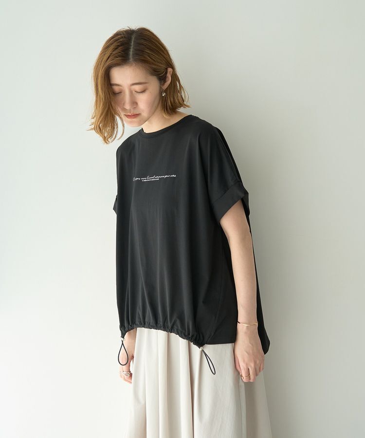 YECCA VECCA「裾ドロストデザインロゴTee」|Tシャツ・カットソー|