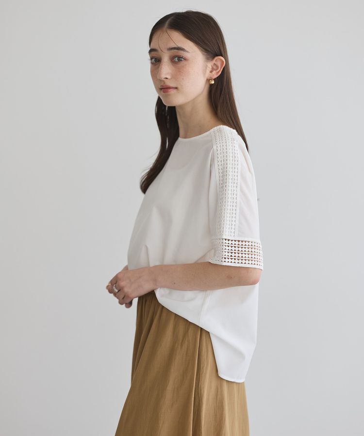 YECCA VECCA「レースMIXドルマンブラウス」|シャツ・ブラウス|