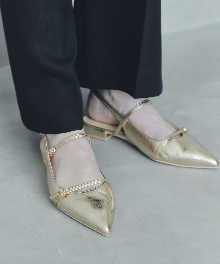 YECCA VECCA「バックストラップメリージェーンパンプス」|パンプス|Gold