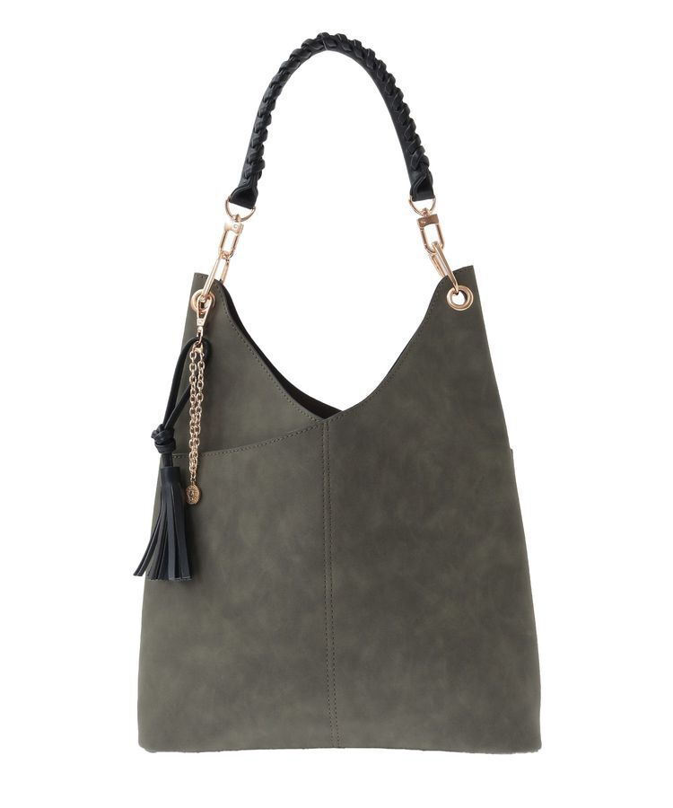 YECCA VECCA「チャーム付き2wayショルダーバッグ」|ショルダー・メッセンジャー|Charcoal Gray