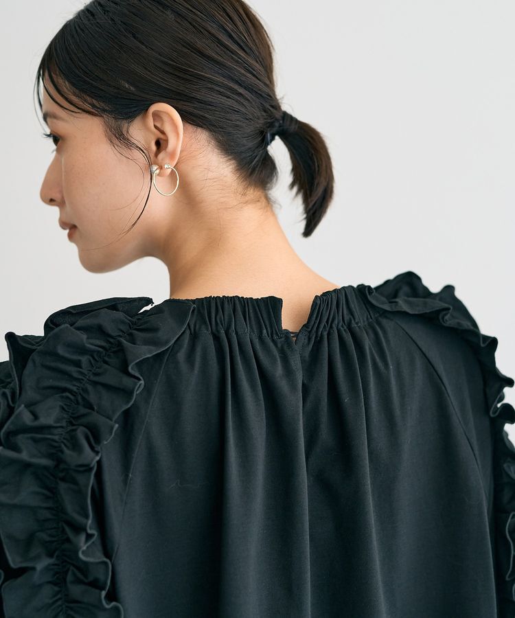 YECCA VECCA「【UVカット】フリルスリーブカットソー」|Tシャツ・カットソー|