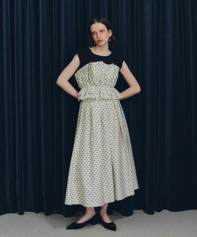 YECCA VECCA「タックフレアスカート」|フレア|