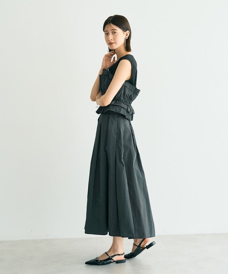 YECCA VECCA「タックフレアスカート」|フレア|