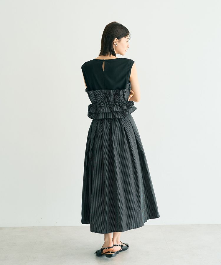 YECCA VECCA「タックフレアスカート」|フレア|