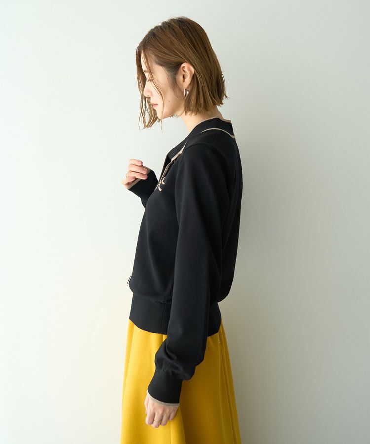 YECCA VECCA「配色ボウタイニット」|ニット・セーター|