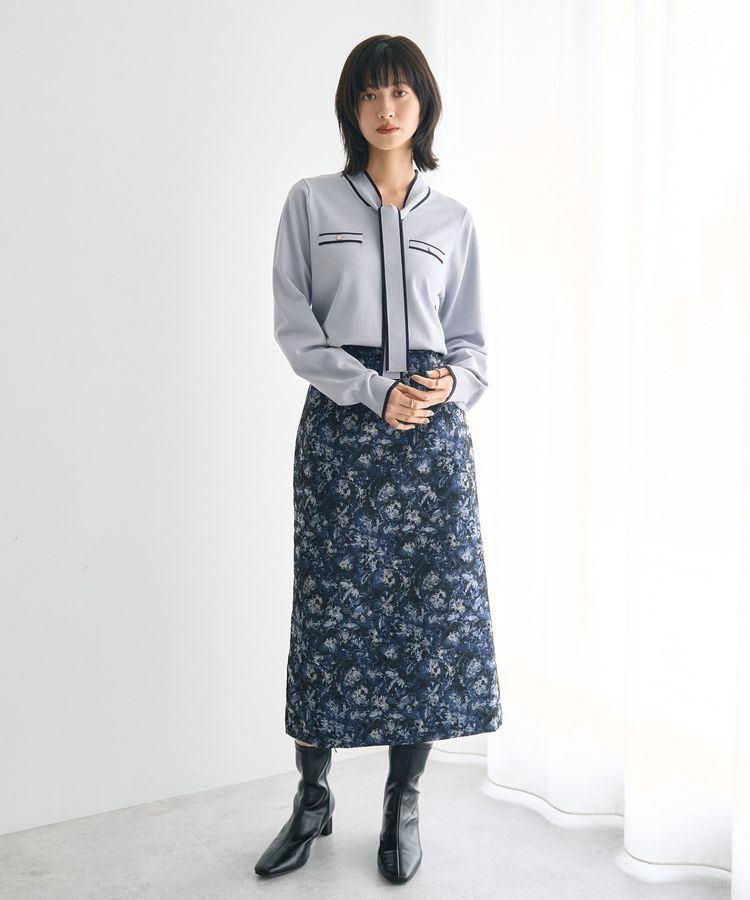 YECCA VECCA「配色ボウタイニット」|ニット・セーター|