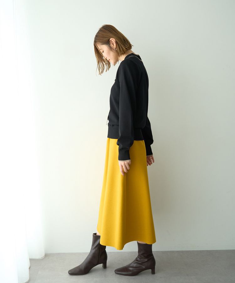 YECCA VECCA「メルトンジャージーAラインスカート」|フレア|