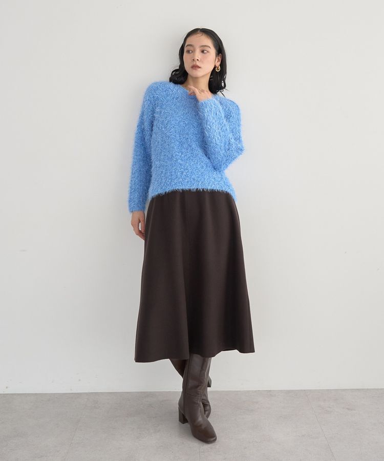 YECCA VECCA「メルトンジャージーAラインスカート」|フレア|