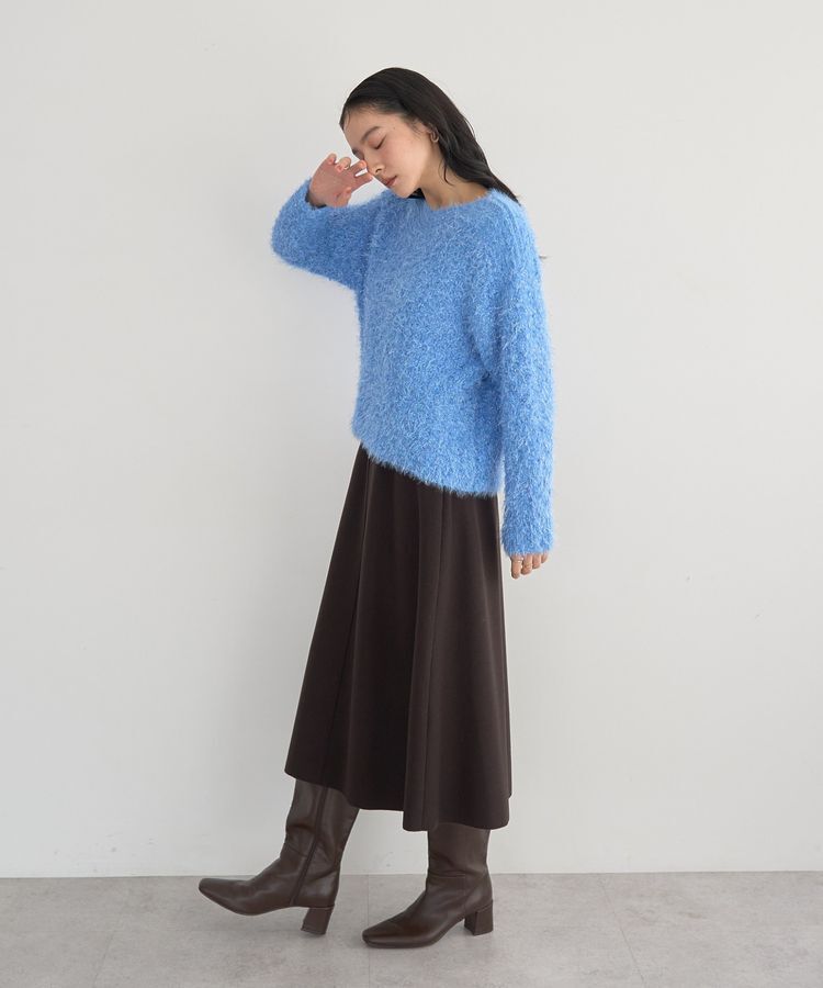 YECCA VECCA「メルトンジャージーAラインスカート」|フレア|