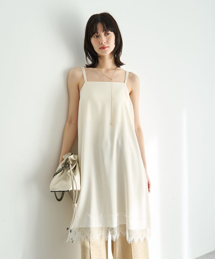 YECCA VECCA「レースサテンキャミチュニック」|チュニック|