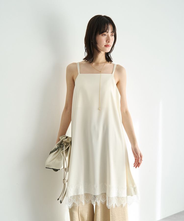 YECCA VECCA「レースサテンキャミチュニック」|チュニック|